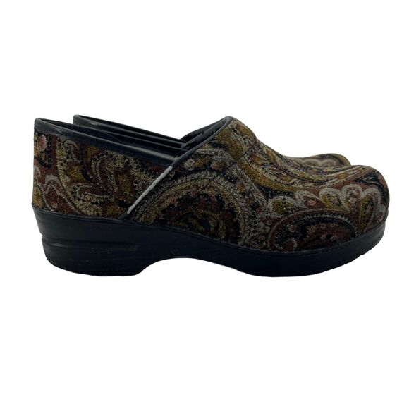 Dansko Clogs Womens 41 Paisley Tapestry Fabric Slip On Professional Nurse Doctor - Picture 1 of 14